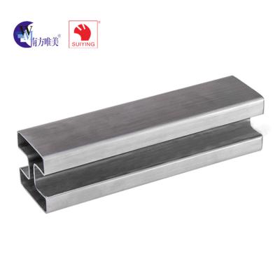 China Decoration / Construction Rectangular And Square Welded 304 Stainless Steel Pipes And Slot Tubes for sale