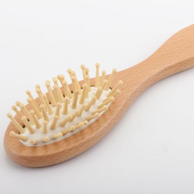 China Non-Irritating Eco-Friendly Duct Hair Brush For Baby Beech Wood Comb Slope Kamm Detangling Sweep Kids Hair Brush for sale