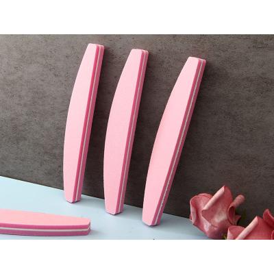 China High Quality PS+ EVA Moon Nail File Fast Shipping Factory Supply PS EVA Free Sample Pink Half for sale