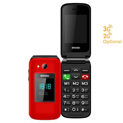 China Dual SIM Card Dual SIM Card Dual Standby New Trending Product Senior 2g 3g 2.4inch Unlock GM/M Flip Phones for sale