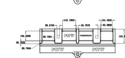 Κίνα 1399230HAN χυτό κέντρο μισό βέλος 2 τρύπες 60x263x816mm προς πώληση