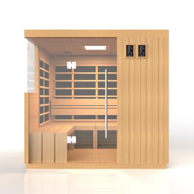 China 2021 New Styles Hot Sale Computer Control Panel Infrared Sauna Hemlock Sauna Service Room Indoor Spa Room for sale