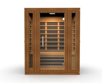 China Computer Control Panel New Design Relax Steamer Home Solid Wood Dry Sauna for sale