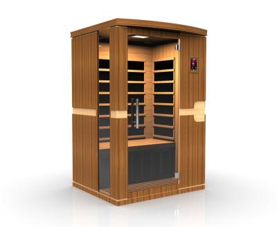 China Hot Selling Computer Control Panel Sliding Door Easy Desigable Equipment Solid Wood Steam Sauna Dry Room for sale