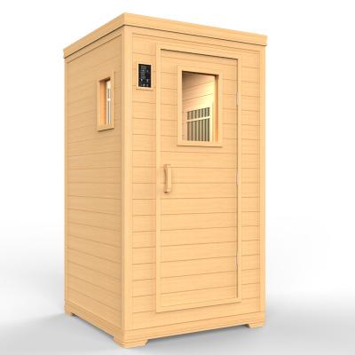 China Factory Wholesale Wooden Computer Control Panel and Room One Sauna Steamer Cheap Solid Comfortable Person for sale