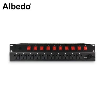 China Metal+ABS GAX-1016 Professional 10 Channel High Power Equipment Power Supply Controller Independent Air Switch Power Sequencer for sale