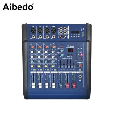 China Portable Metal+plastic Usb Interface 4 Channel Mini Audio Mixer Console Home Karaoke Computer Recording 88 Dsp Effects for sale