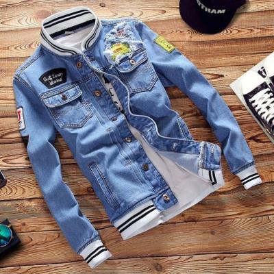 China Wholesale Sustainable Japanese Style Denim Jacket Men's Slim Fit Teens Boys Jeans Jackets And Coats for sale