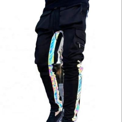 China Fashion Cargo Hip Hop Pants Colorful Reflective QUICK DRY Pockets Mens Street Wear Casual Trousers For Male for sale