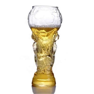 China Reusable creative popular football bar beer glass for sale