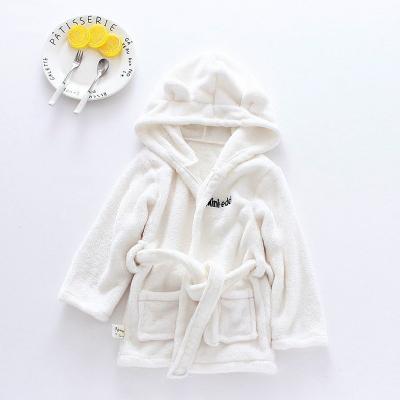 China OEM Infant Flannel Breathable Bathrobe Baby Robe Baby Pajamas Boys Girls Hooded Sleepwear Kids For Bath Kids Bathrobe for sale