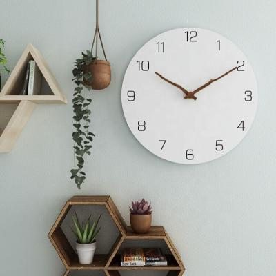 China Low MOQ Radio Eco-friendly Wooden Numeral Wall Clock Silent Modern Wooden Wall Clock for sale