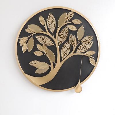 China Hot Selling Metal Tree Minimalist Circular Shape Home Decor Decorative Wall Art for sale