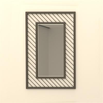 China Modern Decorative Wall Mirror Hotel Bathroom Metal Framed Wall Mirrors Home Decor Round Rectangle Square Shaped for sale