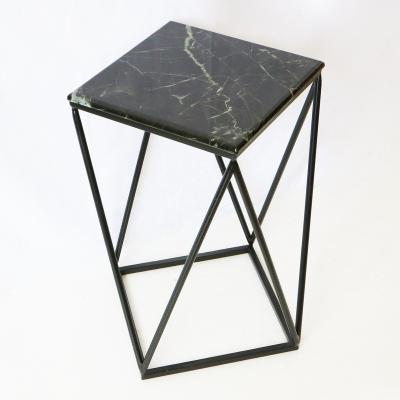 China Creative Wholesale Square Metal Black Modern Design Cafe Side Tea Table For Home for sale