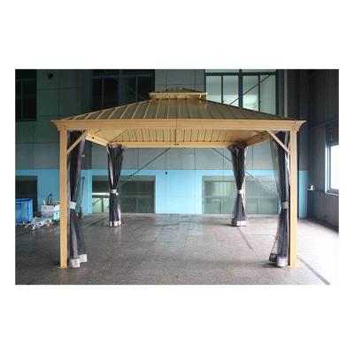 China Hot Selling Good Quality Aluminum Or Iron Metal Panel Gazebo Top Garden Furniture Outdoor Gazebo for sale