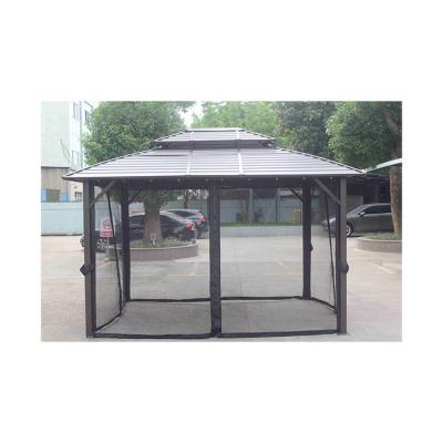 China Aluminum or Iron Guaranteed Unique Aluminum Metal Four Season Panel Top Gazebo Gazebo for sale