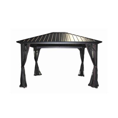 China Luxury Aluminum Or Iron Gazebo Tents Waterproof Pergola Patio Gazebo With Mosquito Cloth for sale