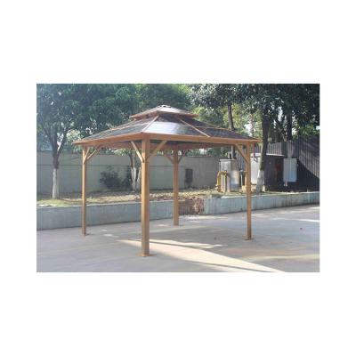 China Aluminum or Iron Metal Gazebo Ventilated Roof Luxury Design Garden Gazebo for sale