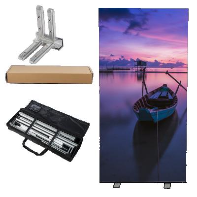 China Aluminum/MDF/PVC/Fabric Seg Accessories Profile For Lightbox Standing Elegant Suoper Frameless Markets Modularization Backlit Slim Light Box for sale