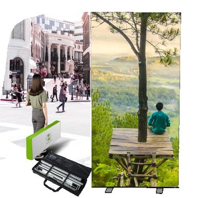 China Aluminum/MDF/PVC/Fabric Carry Easily Aluminum Moveable Wholesale Portable Frame Profile For Shopping Malls Modularization Fabric Light Box for sale