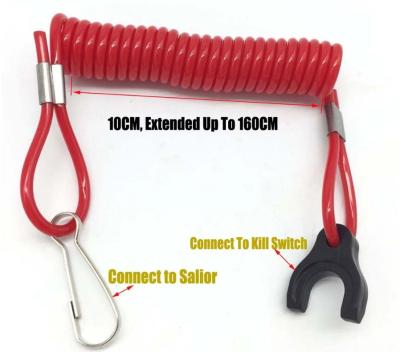 China Safety Pad Kill Tie Lanyard For Mariner Mercury Tohatsu Outboard Engine for sale