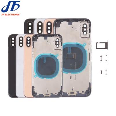 China Replacement Parts Glass Battery Back Housing With Frame For iphone XS Back Body Door Case for sale