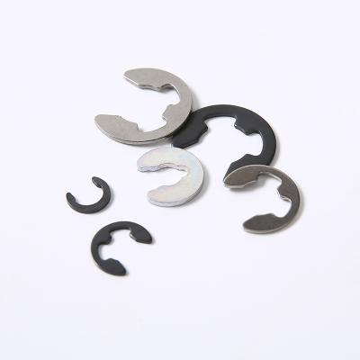 China Black DIN 6799 Standard Stainless Steel E Circlip Lock Oxide Retaining Washer for sale