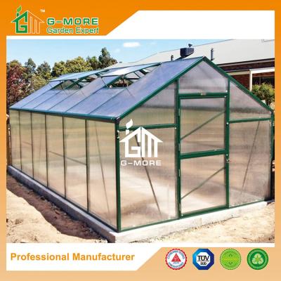 China 606x306x244cm Good Quality Easy DIY Green Color Aluminum Greenhouse for sale