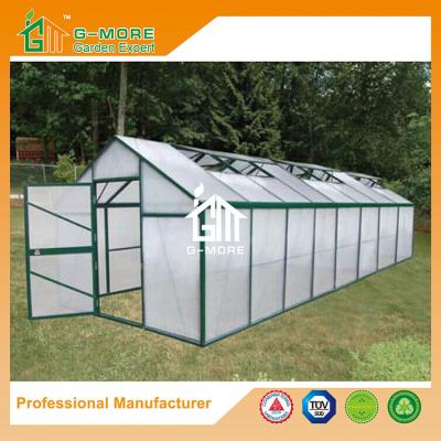 China 806x306x244cm Green Color Easy DIY Aluminum Garden Greenhouse for sale