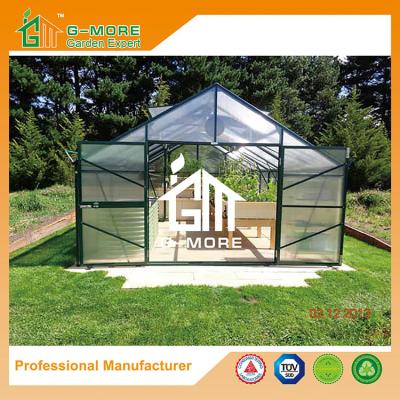 China 406x406x273cm Green Color Durable 15 Years Warranty Aluminum Flowerhouse for sale