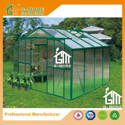 China 8'x8'x6.7'FT Green Color Double Door Traditional Series Garden Greenhouse for sale