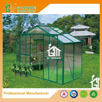 China 4'x8'x6.7'FT Green Color Double Door Traditional Series Garden Greenhouse for sale