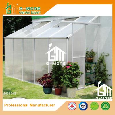 China 10'x4'x6.7'FT Silver Color Single Door Wall Lean-To Series Garden Greenhouse for sale