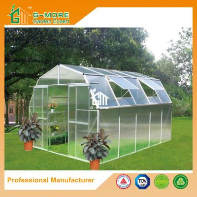 China 10'x8'x7'FT Silver Color Double Door Barn-L Style Garden Greenhouse for sale