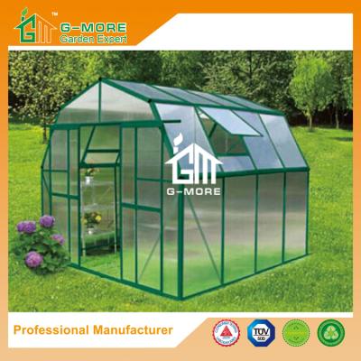 China 8'x8'x7'FT Green Color Double Door Barn-L Style Garden Greenhouse for sale