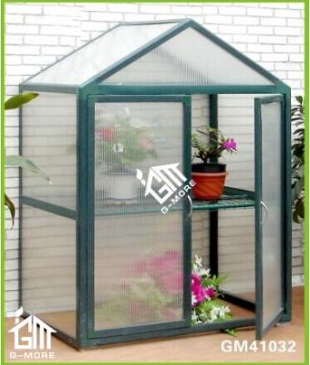 China 108x55x118cm Green Color Double Door Nursery Series Garden Greenhouse for sale