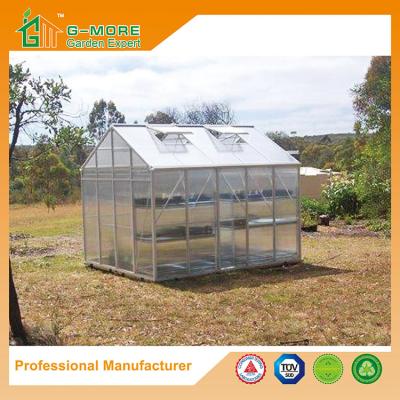 China 319X253X250CM White Color Imperial Series Double Door Aluminum Greenhouse for sale