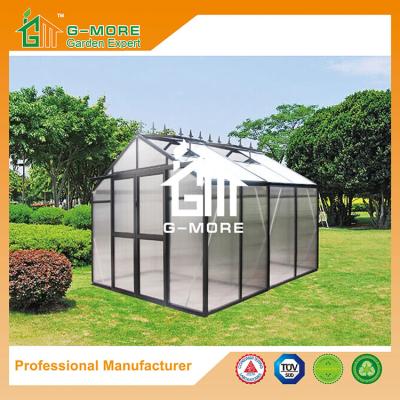 China 258X253X250CM Black Color Imperial Series Double Door Aluminum Greenhouse for sale