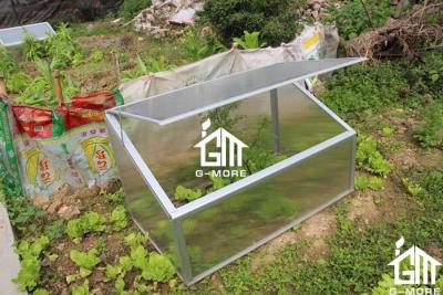 China 100 x 60 x 60cm Silver Color Cold Frame Series Aluminum Greenhouse for sale