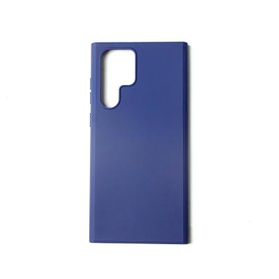 China Shockproof Matt Soft Gel TPU Phone Case For Samsung Galaxy S22 Ultra Cell Phone Blue Black S22 Case for sale