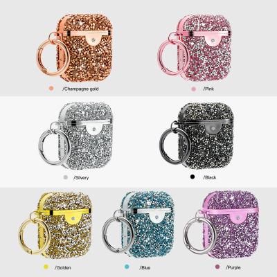 China Luxurious QUICK DRY Bling Diamonds Charging Rhinestone Protective Case Cover For Earphone Accessories Great Gift For AirPods pro for sale