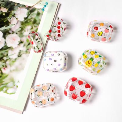 China Summer QUICK DRY Clear Case For Airpods pro2 Case Fruit Designs Earphone Hard PC Accessories Earphone Clear Case For Airpod 3 for sale