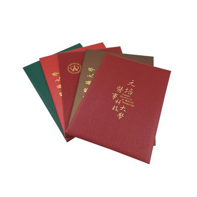 China Handmade Made in Taiwan Red Crimson Custom School Graduation Certificate Holder for sale