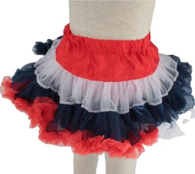 China Fashion Viable 4th of July Pettiskirt Tutu Independence Day American Flag Girl Skirt for sale