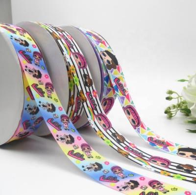 China Eco - Friendly 75mm Wide Printing 3inch Grosgrain Ribbon For Hair Bow for sale