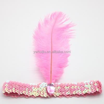 China Party Suppies Headdress Ostrich Feather With Indian Sequins Headband for sale