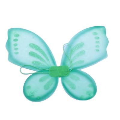 China Festival Party Costume Glitter Butterfly Green Fairy Wings for sale