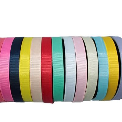 China Fashion 15MM plastic headband covered with grosgrain ribbon for girls for sale