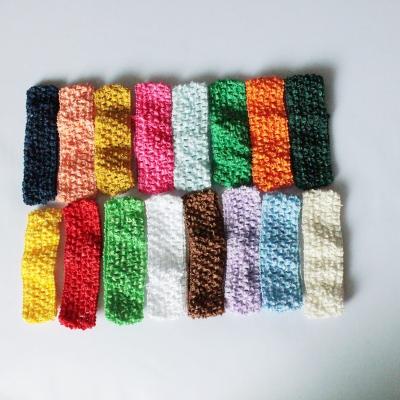 China 1.5inch Baby Crochet Hair Bands Elastic Waffle Head Bands for sale